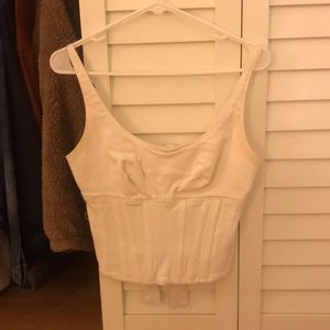Anthropologie corset tank top size medium